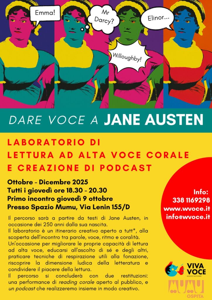LABORATORIO DI LETTURA CORALE E CREAZIONE DI PODCAST su Jane Austen