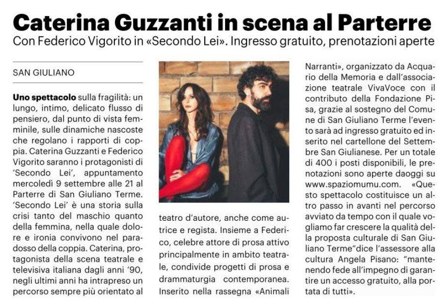 Caterina Guzzanti in scena al Parterre